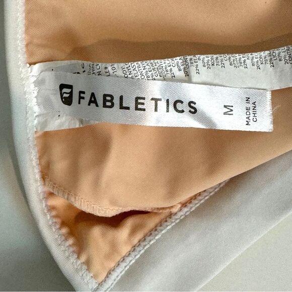 Fabletics White Perforated Triangle Bikini Top M - Picture 5 of 8